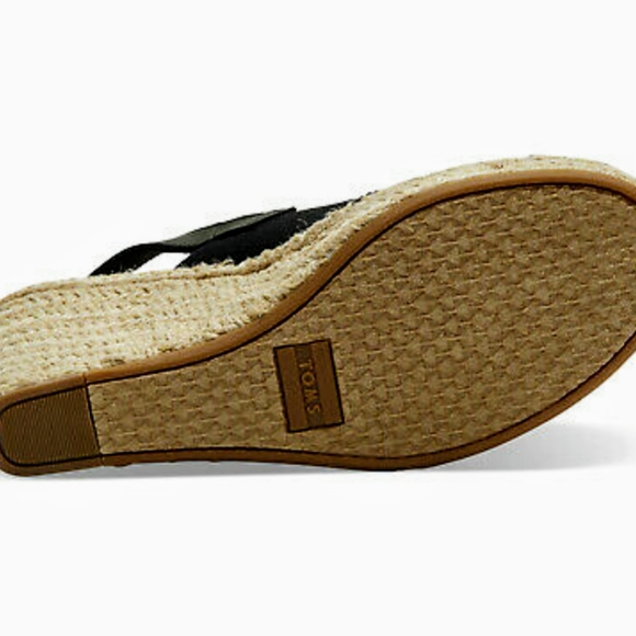 2×$40 Toms Black Oxford Woman's Monica Wedges - Picture 9 of 11